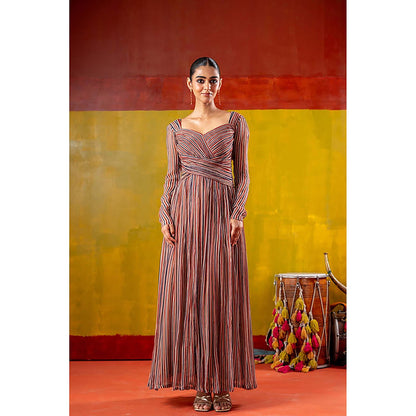 Baise Gaba Manjiri Peach Maxi Dress