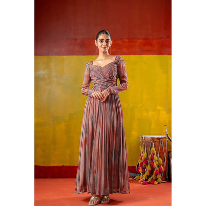 Baise Gaba Manjiri Peach Maxi Dress