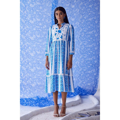 Baise Gaba Neel Blue Midi Dress