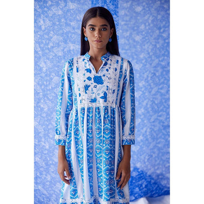 Baise Gaba Neel Blue Midi Dress