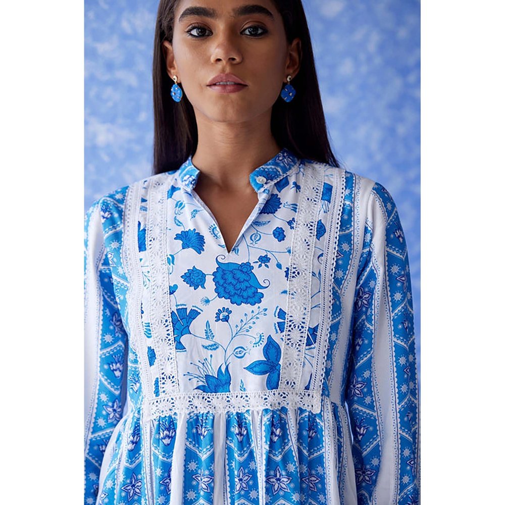 Baise Gaba Neel Blue Midi Dress
