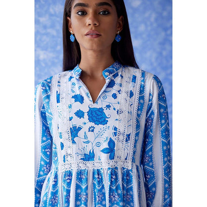 Baise Gaba Neel Blue Midi Dress