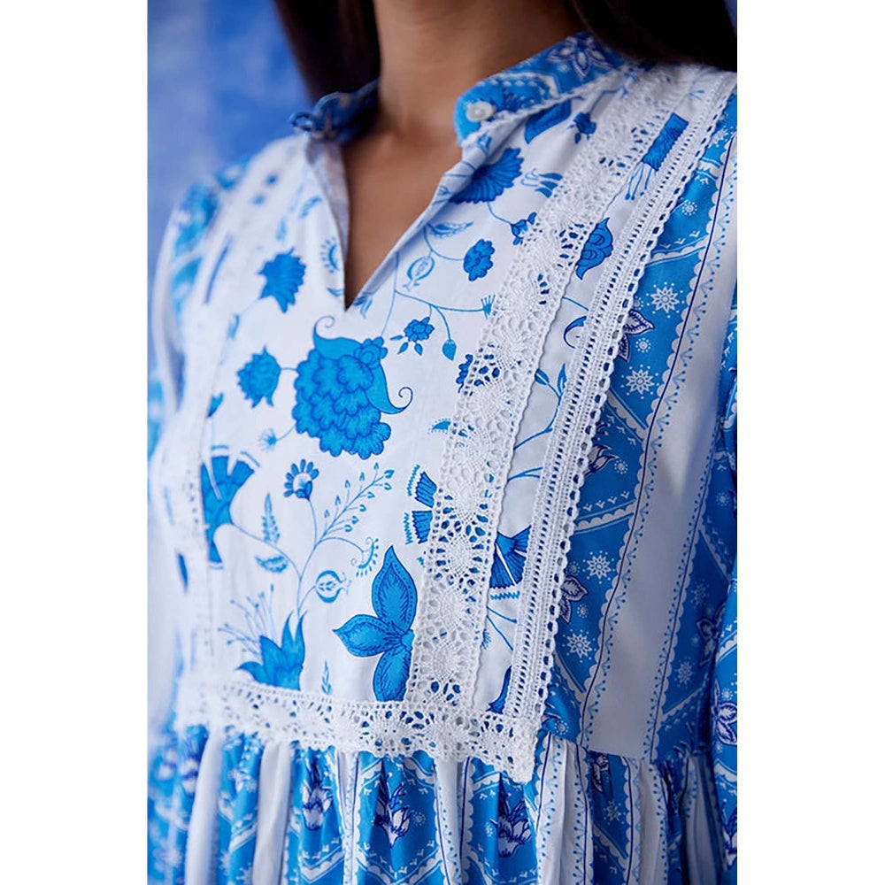 Baise Gaba Neel Blue Midi Dress