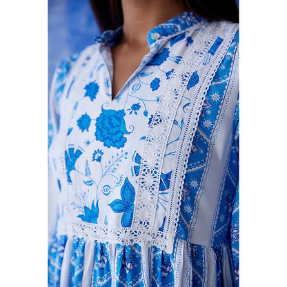 Baise Gaba Neel Blue Midi Dress