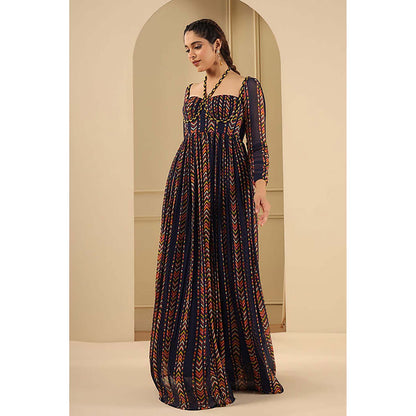 Baise Gaba Adya Navy Blue Maxi Dress