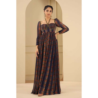 Baise Gaba Adya Navy Blue Maxi Dress