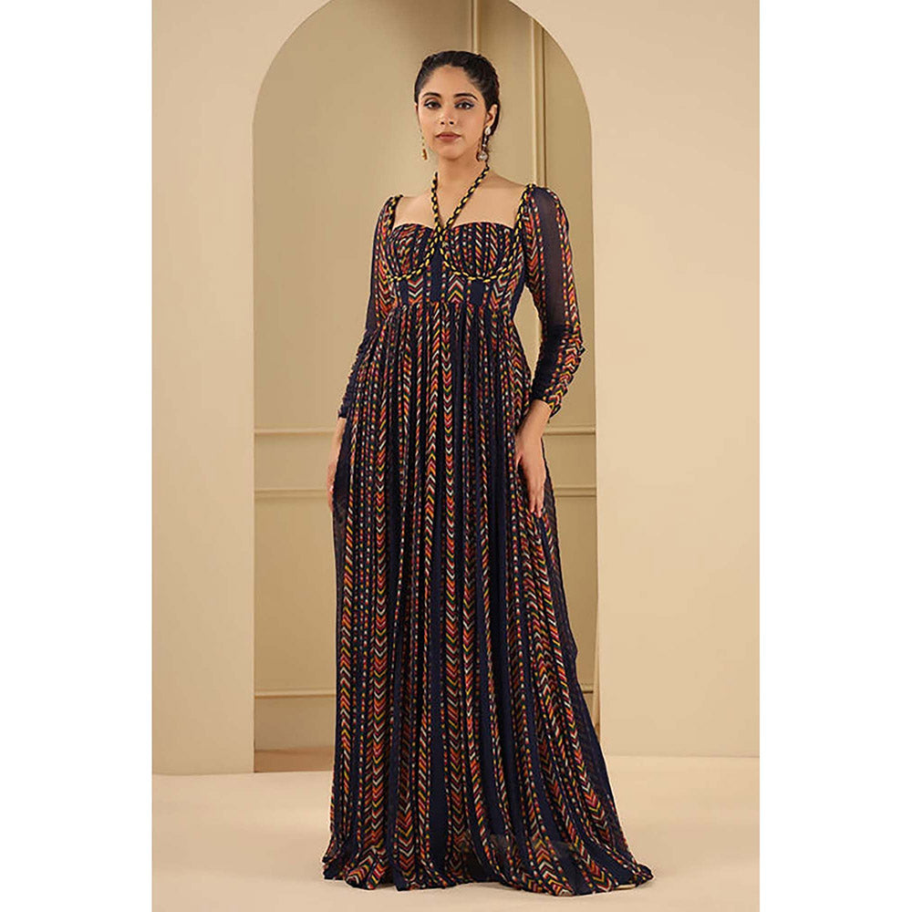 Baise Gaba Adya Navy Blue Maxi Dress