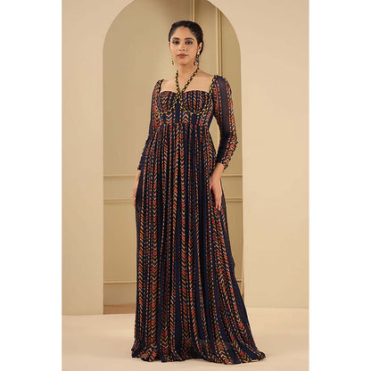 Baise Gaba Adya Navy Blue Maxi Dress