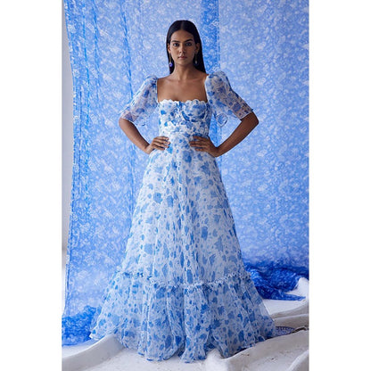 Baise Gaba Heer Organza White Maxi Dress