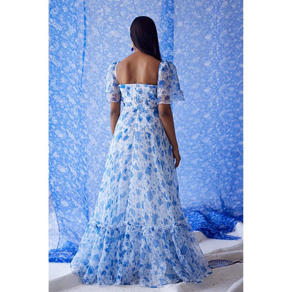 Baise Gaba Heer Organza White Maxi Dress