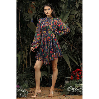 Baise Gaba Lunara Navy Blue Mini Dress