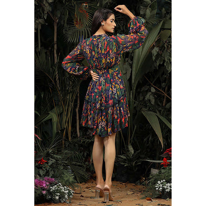 Baise Gaba Lunara Navy Blue Mini Dress