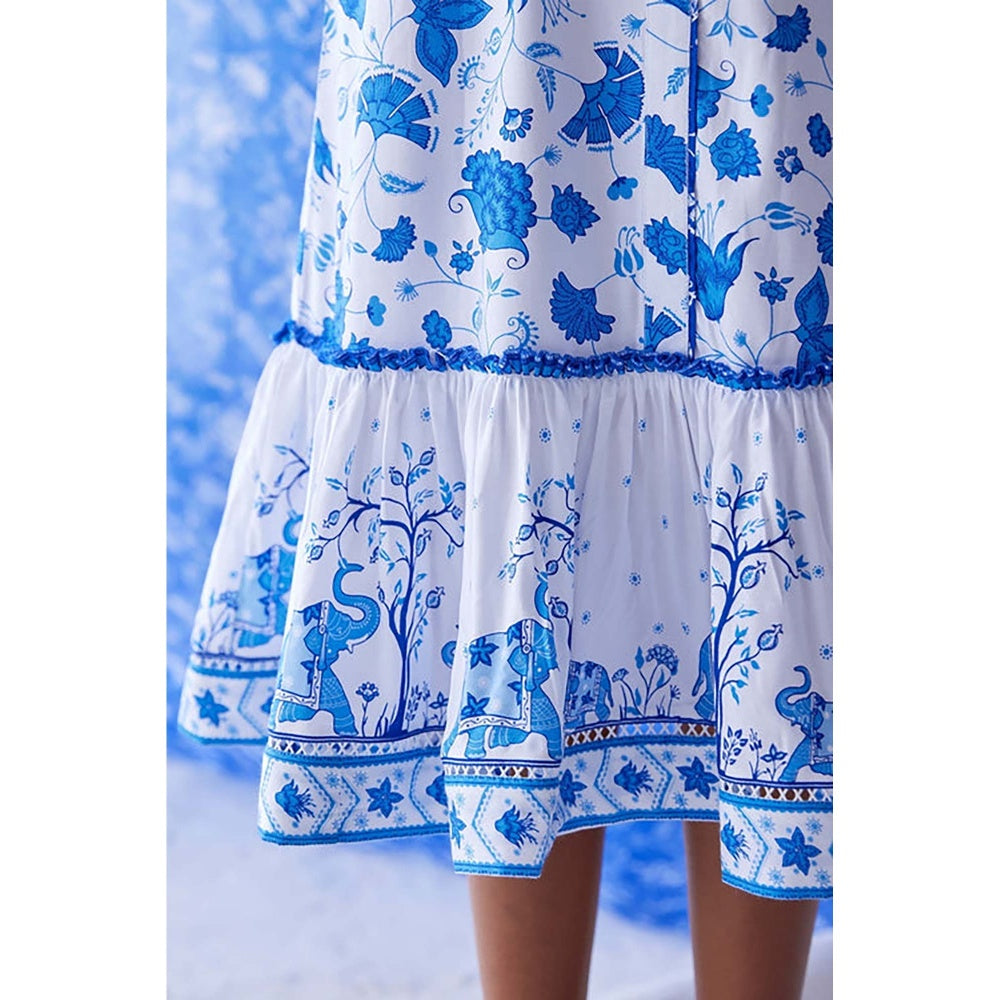 Baise Gaba Arazi White Shirt Midi Dress
