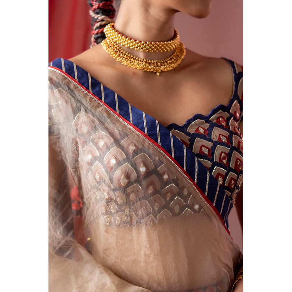 Baise Gaba Kalshi Multicolor Lehenga with Blouse and Dupatta