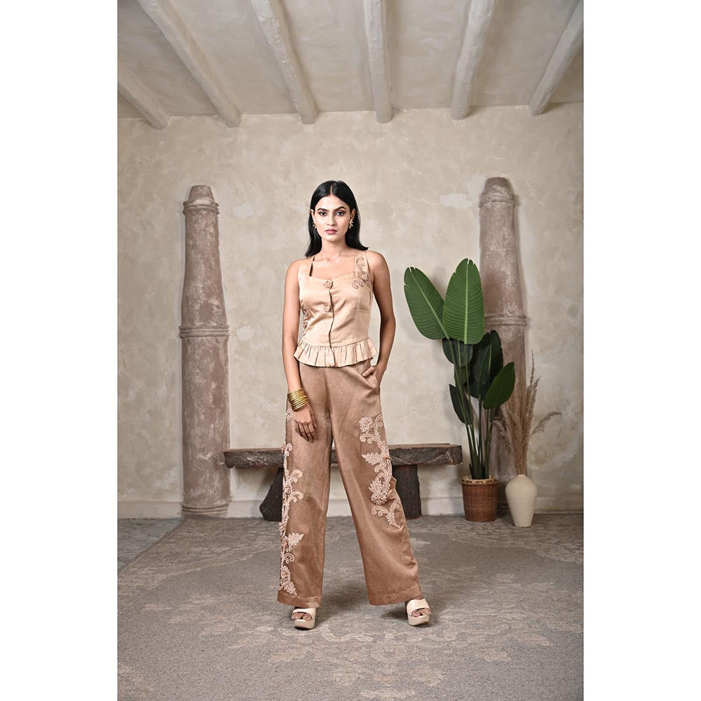 Bani Khurana Beige Embroidered Co-Ord Set