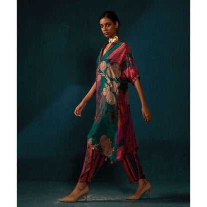 Basil Leaf Bottle Multi-Color Kurta with Pant (Set of 2)