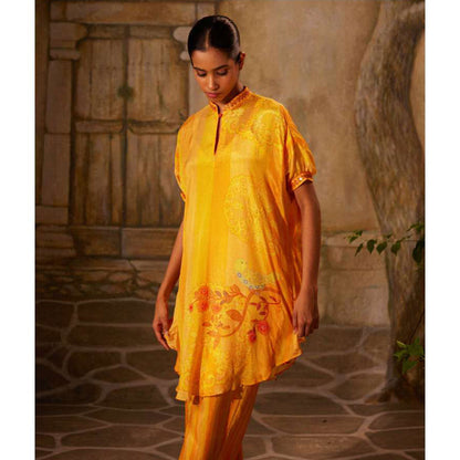 Basil Leaf Yellow Kurta with Pant and Inner (Set of 3)