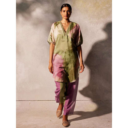 Basil Leaf Pista Green Co-Ord (Set of 2)