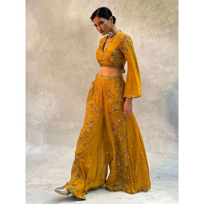 Basil Leaf Yellow Ethnic Co-Ord (Set of 2)