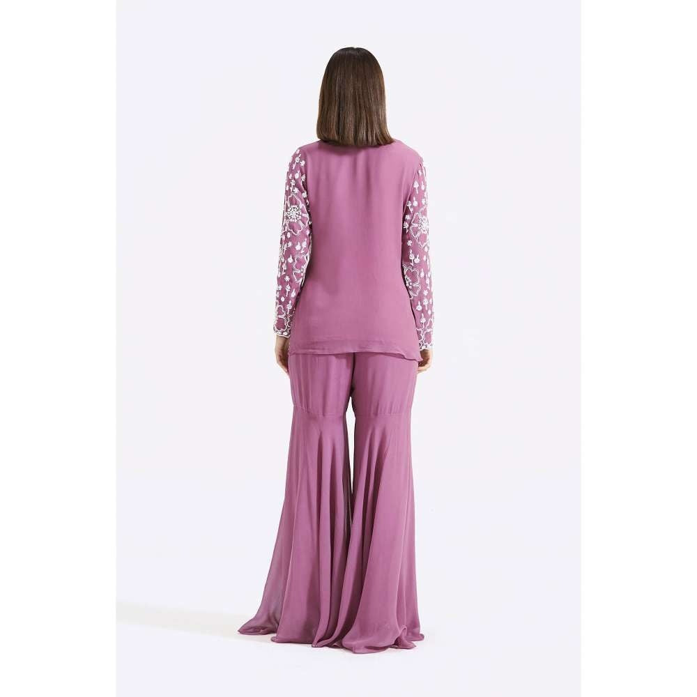 Basanti Kapde aur Koffee Purple Embroidered Co-Ord (Set of 2)