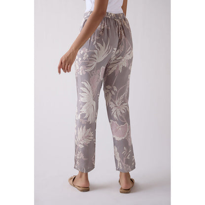 Basanti Kapde aur Koffee Grey Straight Fit Printed Pant