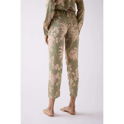Basanti Kapde aur Koffee Olive Straight Fit Printed Pant