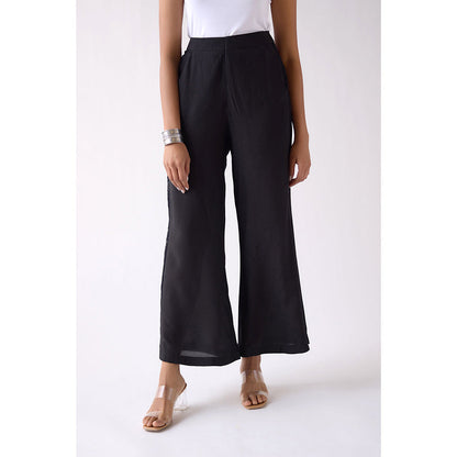 Basanti Kapde aur Koffee Black Wide Leg Wide Pant