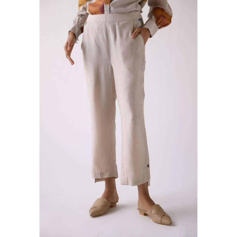 Basanti Kapde aur Koffee Grey Straight Fit Pant