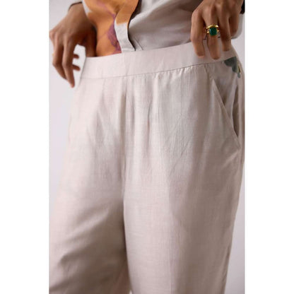 Basanti Kapde aur Koffee Grey Straight Fit Pant