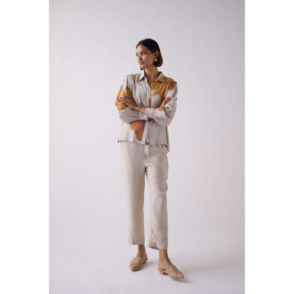 Basanti Kapde aur Koffee Grey Straight Fit Pant