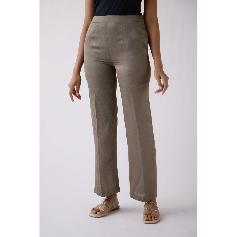 Basanti Kapde aur Koffee Grey Straight Fit Pant