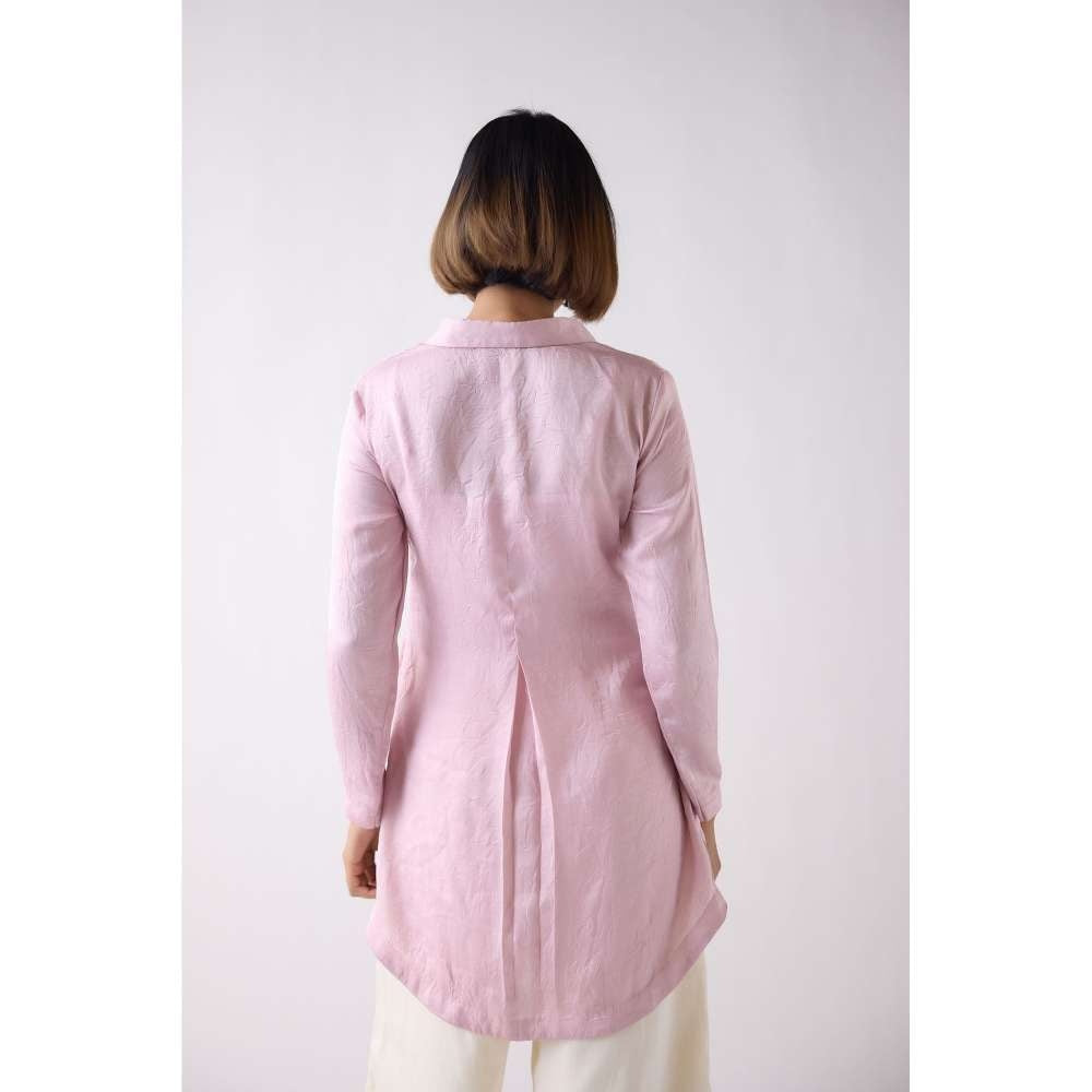 Basanti Kapde aur Koffee Mauve Crushed Silk Tunic