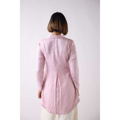 Basanti Kapde aur Koffee Mauve Crushed Silk Tunic