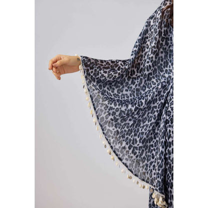 Basanti Kapde aur Koffee Black Crepe Embroidered Dress