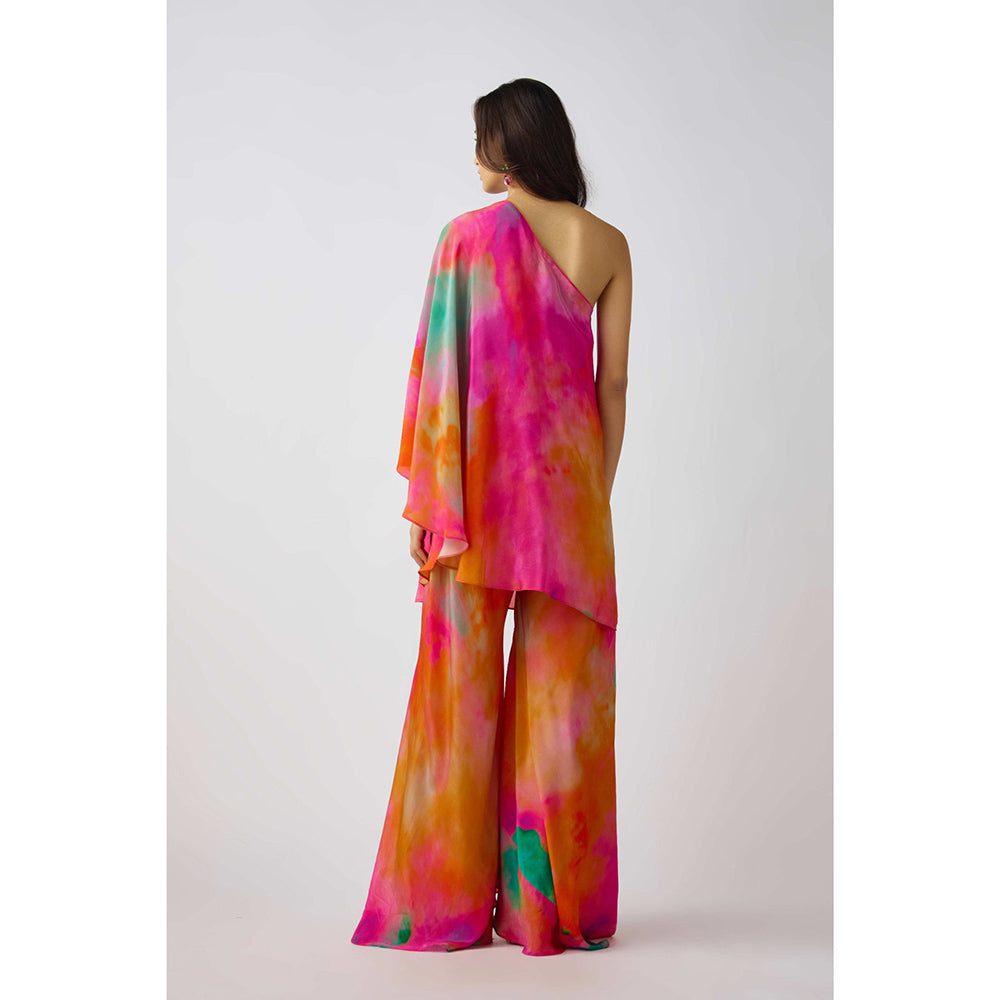 Basanti Kapde aur Koffee Multicolor Crepe Crystals Beads Tunic and Palazzo (Set of 2)