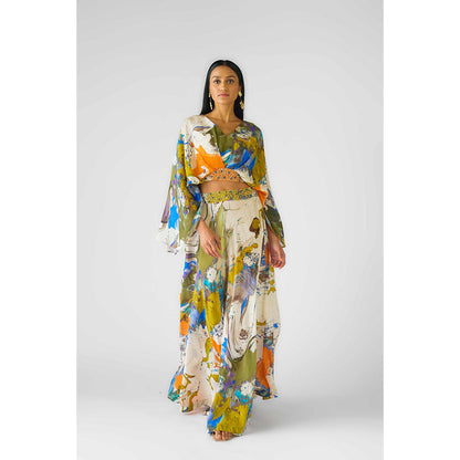 Basanti Kapde aur Koffee Womens Printed Multi-Color Co-Ord (Set of 2)