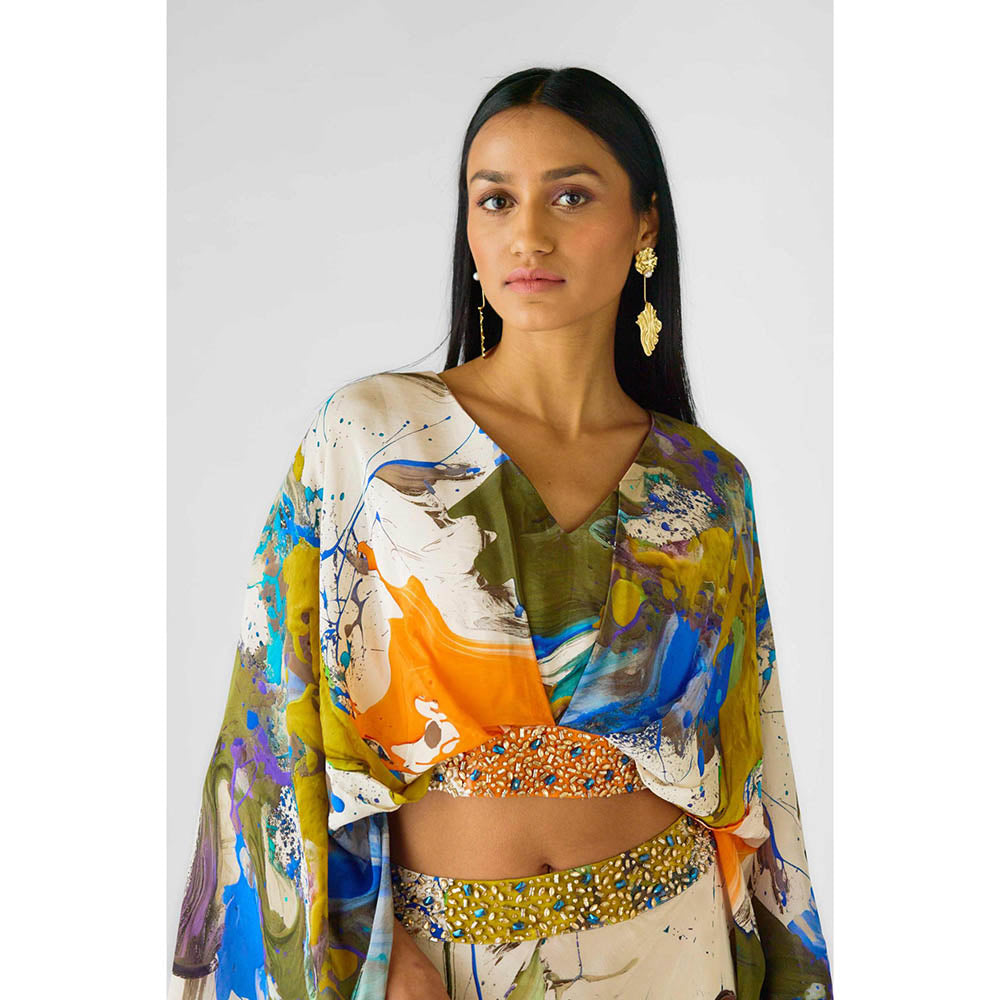 Basanti Kapde aur Koffee Womens Printed Multi-Color Co-Ord (Set of 2)