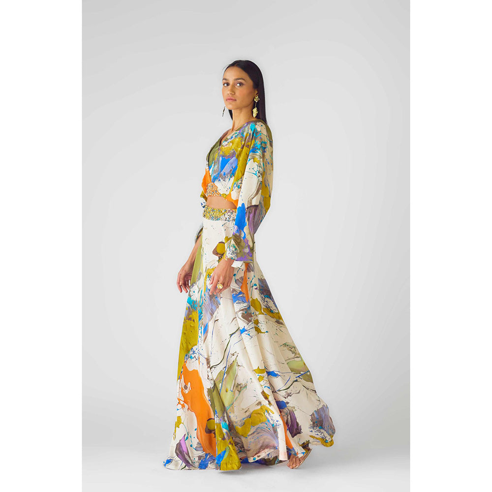 Basanti Kapde aur Koffee Womens Printed Multi-Color Co-Ord (Set of 2)