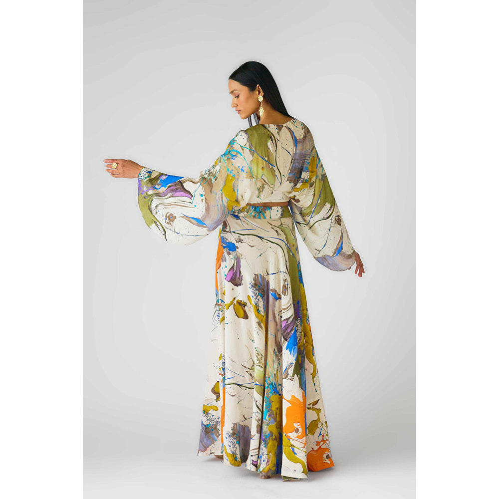 Basanti Kapde aur Koffee Womens Printed Multi-Color Co-Ord (Set of 2)