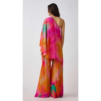 Basanti Kapde aur Koffee The Celestial Dunes Sharara With Bustier And Kaftan
