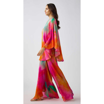 Basanti Kapde aur Koffee The Celestial Dunes Sharara With Bustier And Kaftan