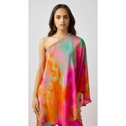 Basanti Kapde aur Koffee The Celestial Dunes Sharara With Bustier And Kaftan