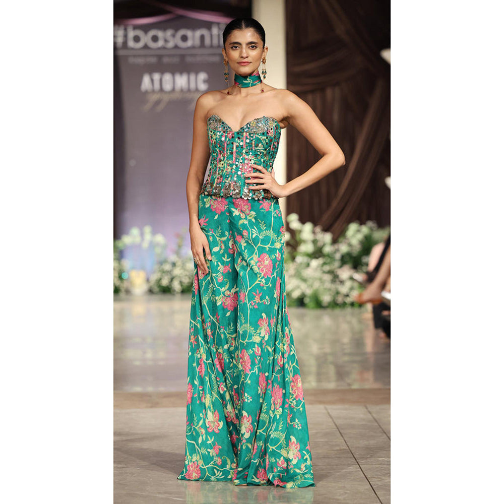 Basanti Kapde aur Koffee The Celestial Garden Sharara With Corset