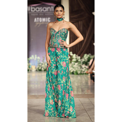 Basanti Kapde aur Koffee The Celestial Garden Sharara With Corset