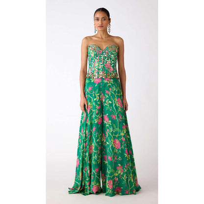 Basanti Kapde aur Koffee The Celestial Garden Sharara With Corset