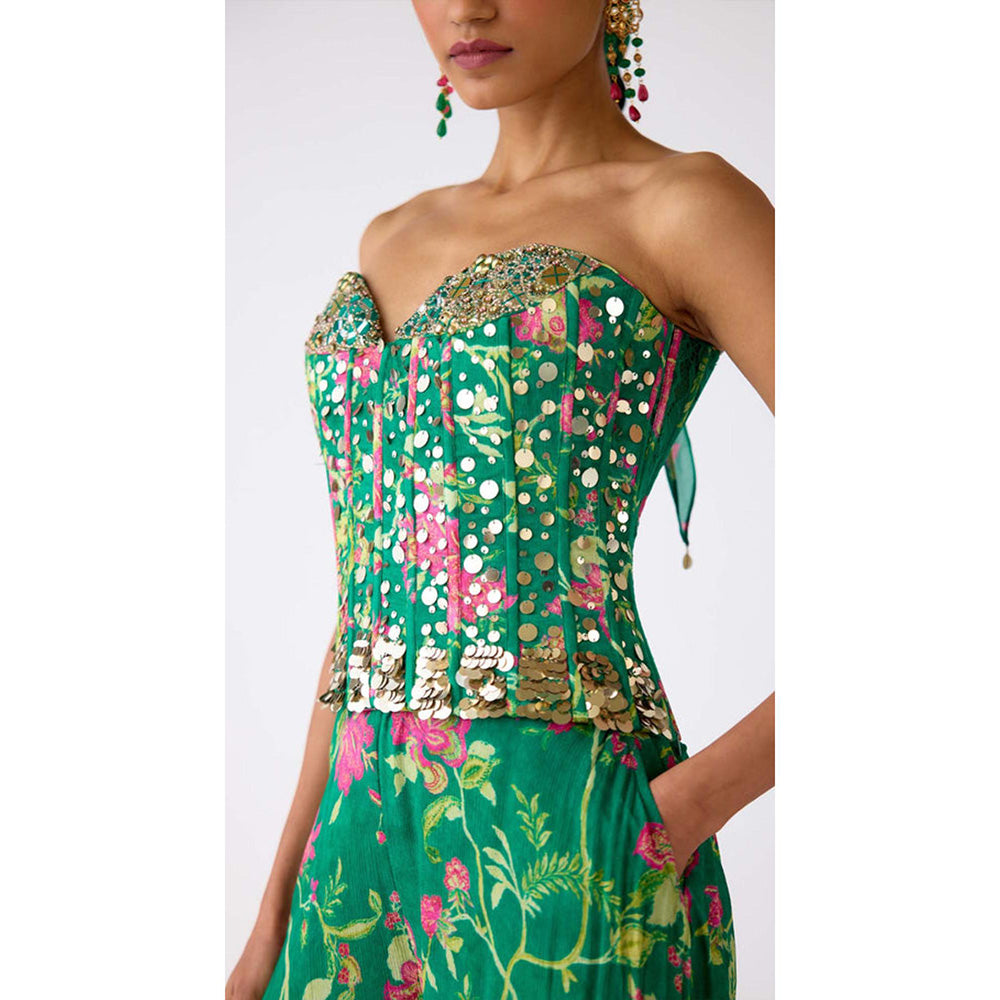 Basanti Kapde aur Koffee The Celestial Garden Sharara With Corset