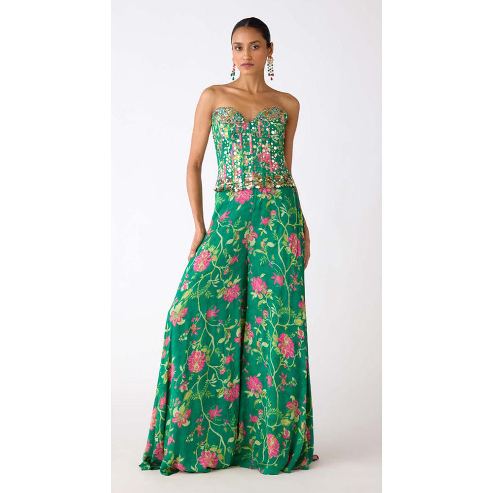 Basanti Kapde aur Koffee The Celestial Garden Sharara With Corset