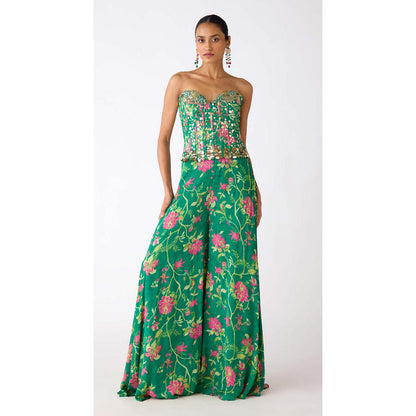 Basanti Kapde aur Koffee The Celestial Garden Sharara With Corset