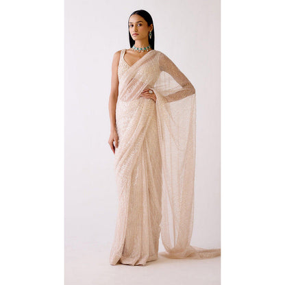Basanti Kapde aur Koffee The Stardust Pre-Draped Saree with Stitched Blouse