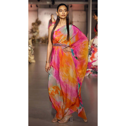 Basanti Kapde aur Koffee The Sunscape One Shoulder Maxi Dress